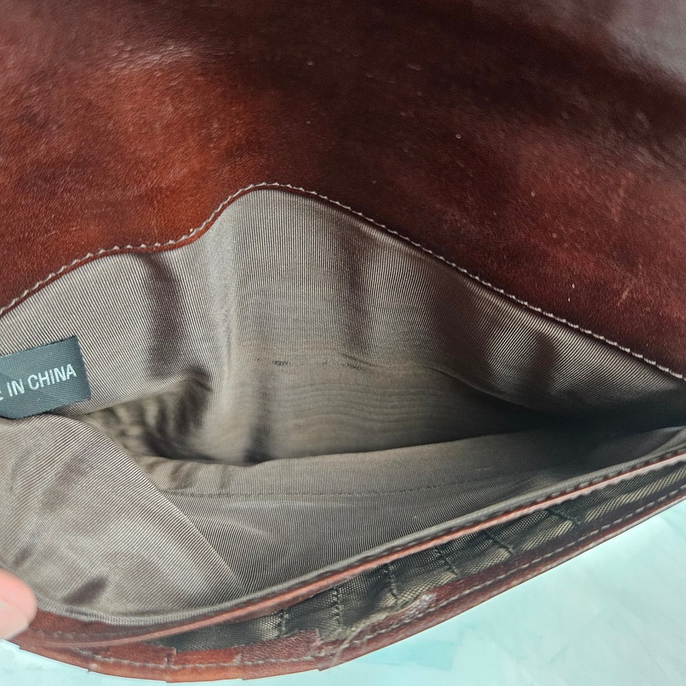 Brahmin Tuscan Croc leather wallet, two toned brown checkbook vintage wallet - Picture 8 of 10